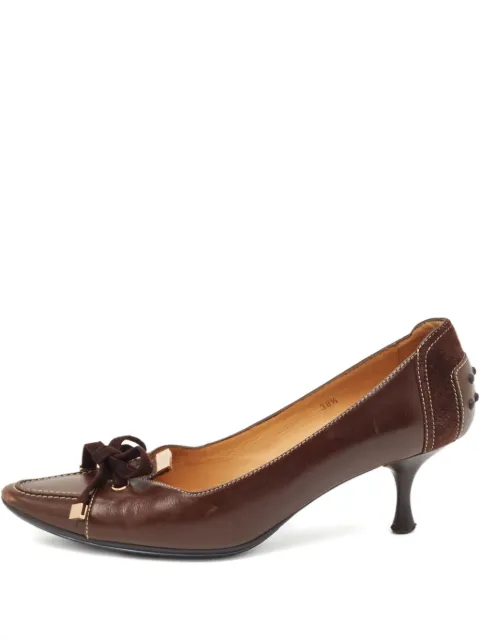 Tod's Vintage 55mm leather heeled pumps Brown 1093867