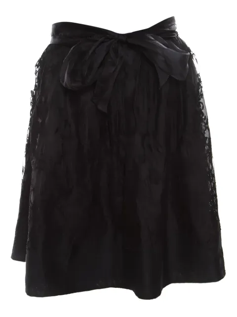 Ermanno Scervino Vintage bow-detail lace skirt Black 170216
