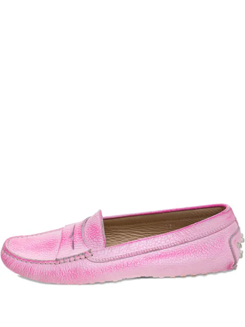 Tod's Vintage pre-owned penny-slot leather loafers Pink 239815