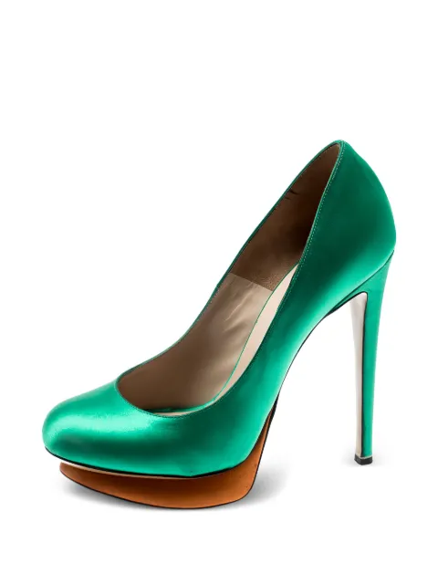 Nicholas Kirkwood 140mm platform stiletto pumps Green 198721