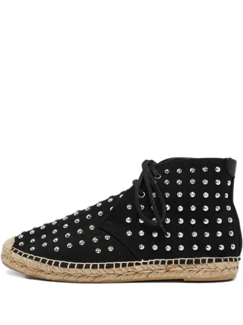 Saint Laurent Pre-Owned studded espadrilles Black 1089187