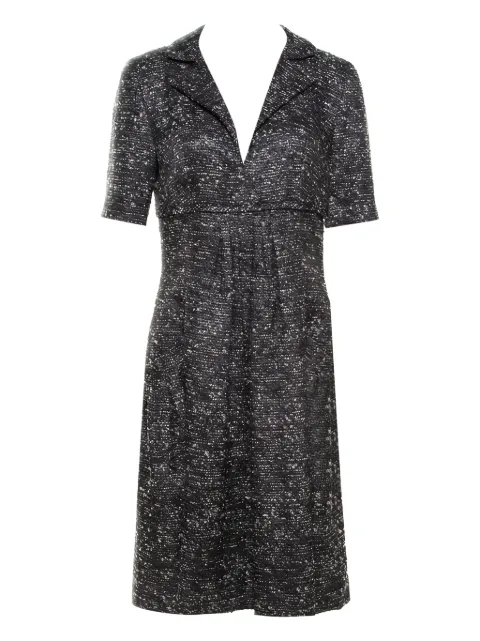 Oscar de la Renta Pre-Owned tweed midi dress Grey 172473