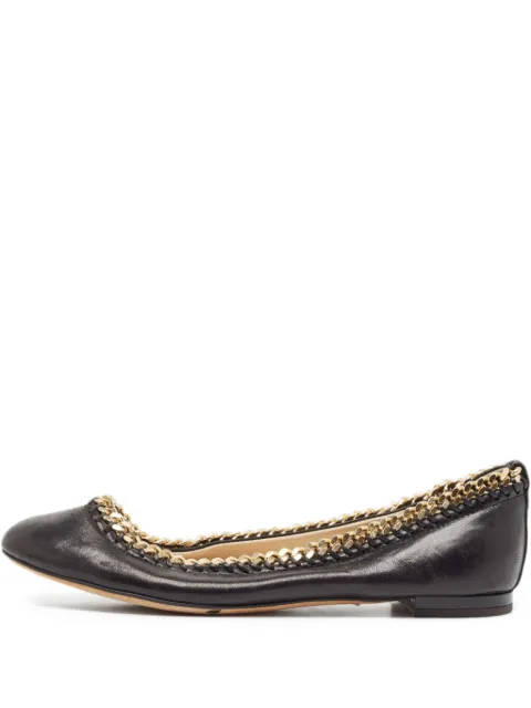 Giuseppe Zanotti Vintage chain-detailed ballet flats Black 1099378