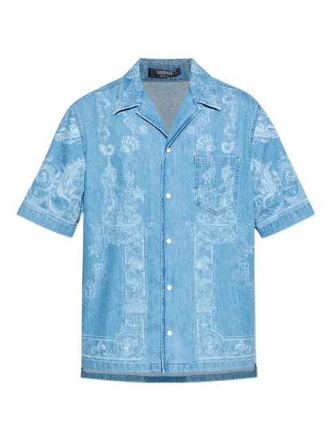 Versace denim printed shirt Blue 10200731A14526