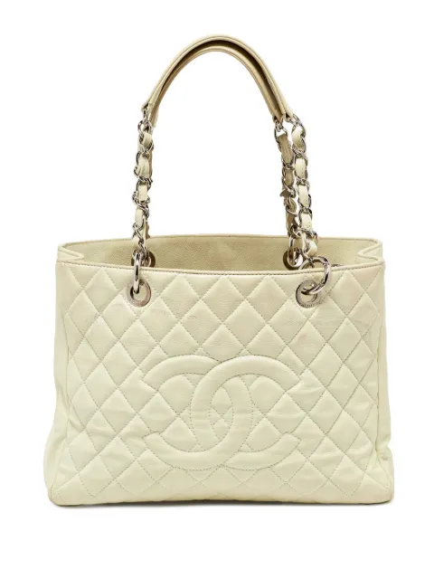CHANEL Pre-Owned quilted leather tote bag Neutrals 1055510
