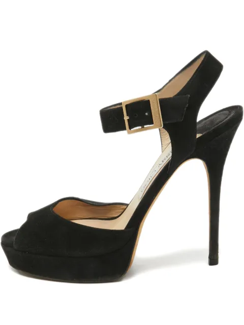 Jimmy Choo Pre-Owned suede heeled sandals Black 1047414