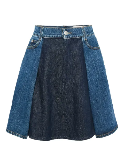 Alexander McQueen Pre-Owned panelled denim skirt Blue 1061389