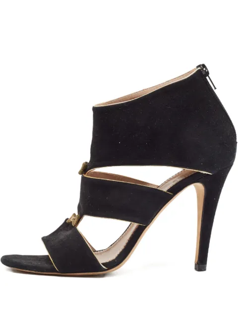 Chloé Pre-Owned 110mm strappy open-toe heels Black 1051581