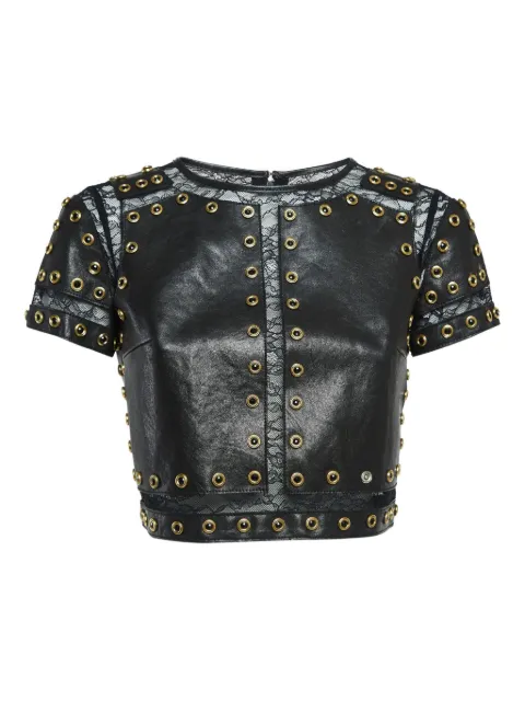 alice + olivia leather top Black 1035023