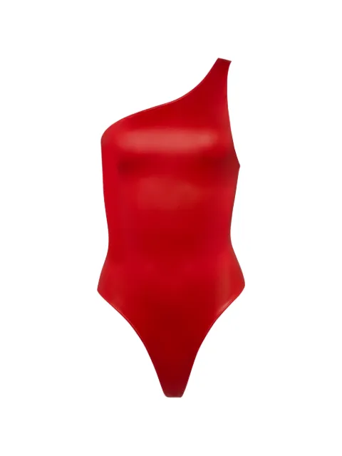 Maison Close Splash asymmetric swimsuit Red 563627