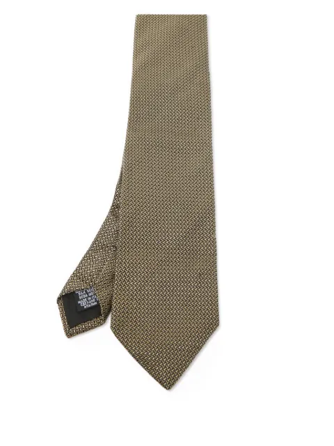 BOSS pre-owned textured weave tie Neutrals 1040796