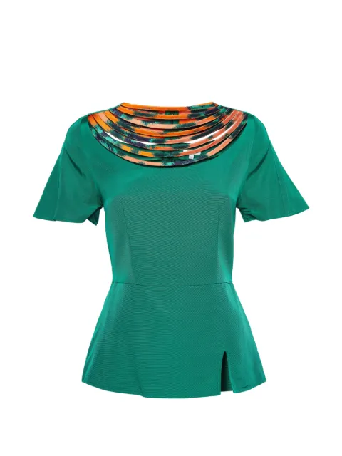 Kenzo Pre-Owned short-sleeved peplum top Green 1020492