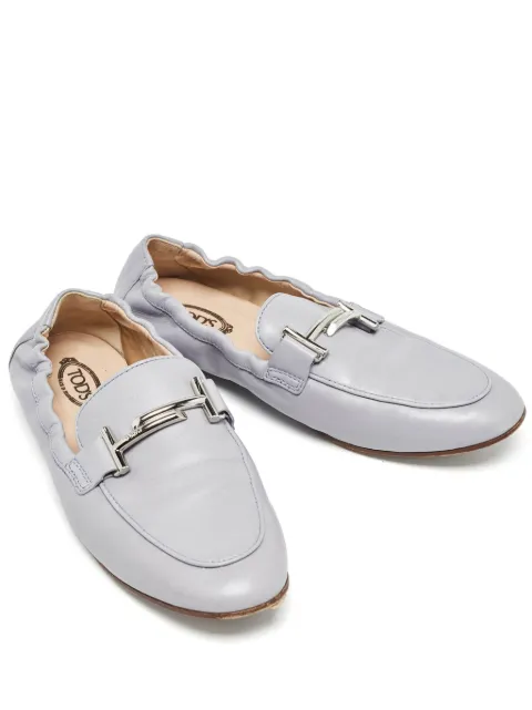 Tod's Vintage leather loafers Grey 1024015