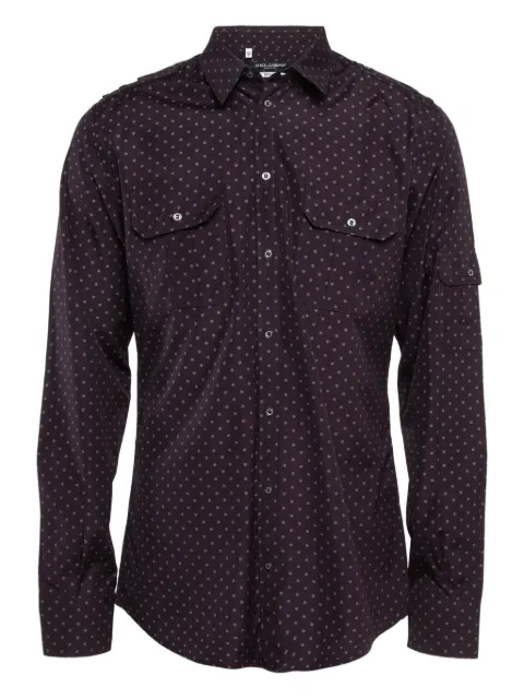 Dolce & Gabbana Pre-Owned polka-dot cotton shirt Purple 1011662