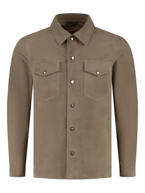 Luigi Borrelli long-sleeved shirt jacket Brown OT801380922