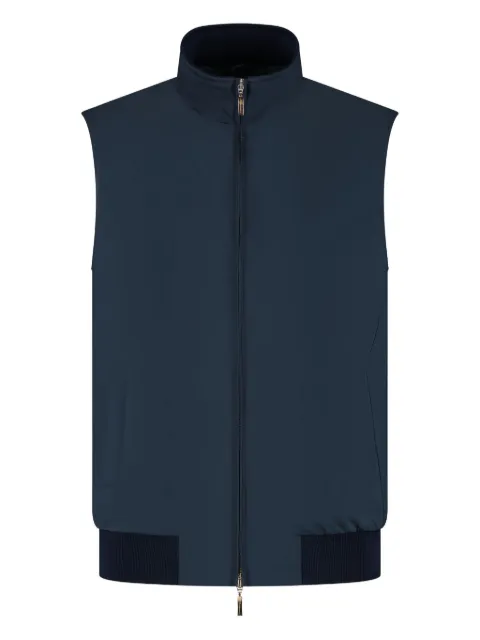 Doriani Cashmere high-neck gilet Blue A422137CN