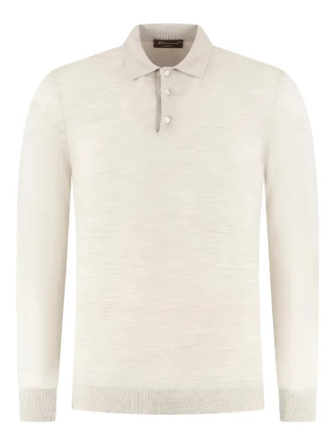 Doriani Cashmere mélange-effect polo shirt Neutrals 18390B2SLIM306178
