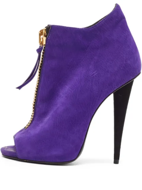 Giuseppe Zanotti Vintage 130mm leather ankle boots Purple 1004639