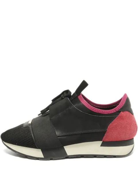 Balenciaga Pre-Owned leather panelled sneakers Black 1041503