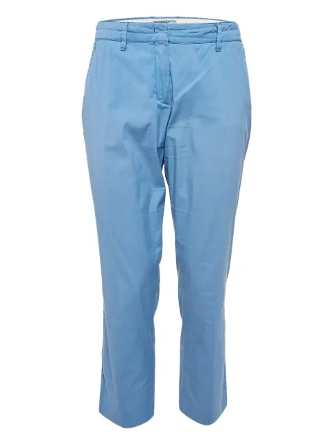 Prada Pre-Owned cropped straight-leg trousers Blue 1049693