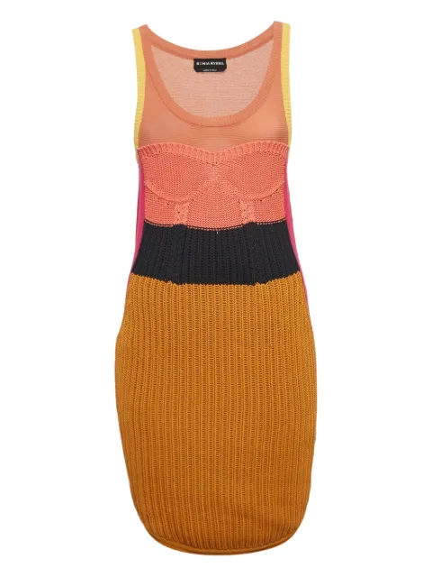 Sonia Rykiel Pre-Owned colour-block dress Orange 1045150