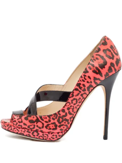 Jimmy Choo Pre-Owned peep-toe heeled pumps Pink 1032549