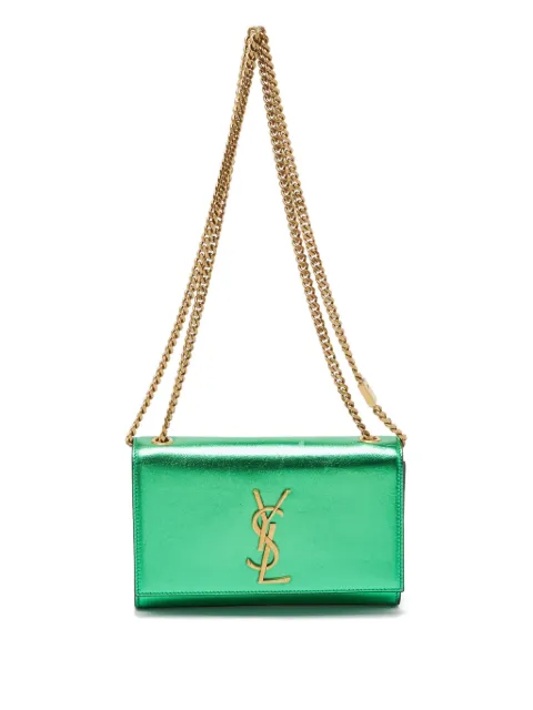 Saint Laurent Pre-Owned leather wallet on chain Green 1024757