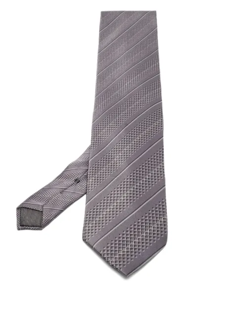 Lanvin Pre-Owned patterned silk tie Grey 1027566