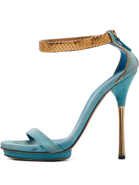 Gucci Pre-Owned 130mm Kelis sandals Blue 1009974