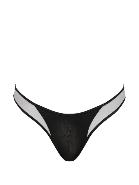 Maison Close Minuit high-cut thong bikini bottoms Black 563572