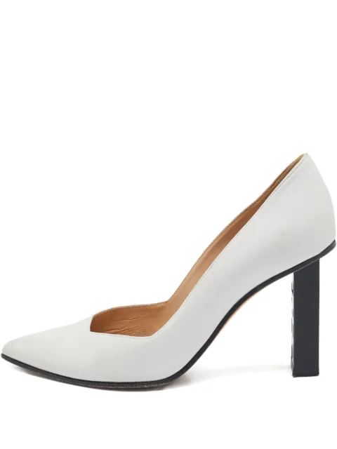 Sergio Rossi Vintage leather heeled pumps White 1009539