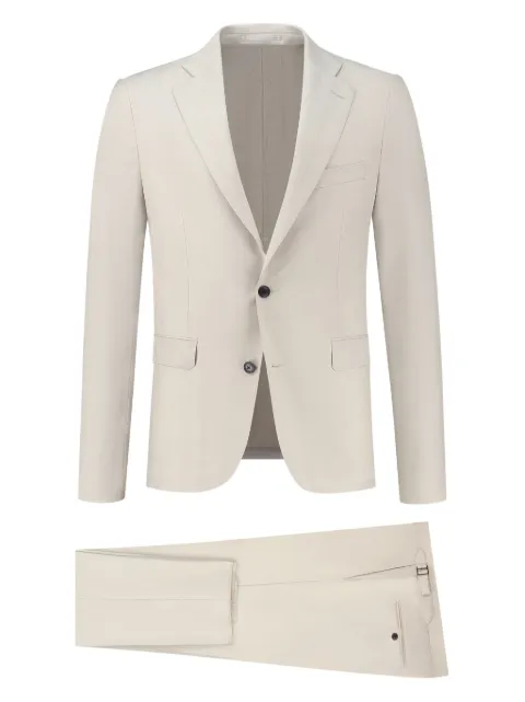 PAUL ZEIST single-breasted suit Neutrals 5748OATMEAL