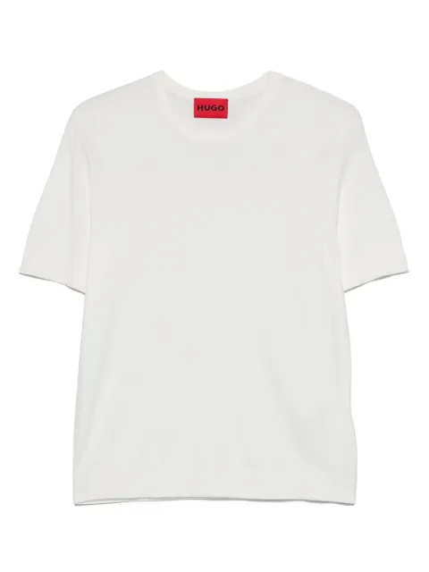 HUGO fine-knit T-shirt White 50536693