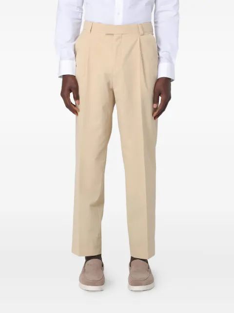 HUGO pleated-front trousers Neutrals 50540189