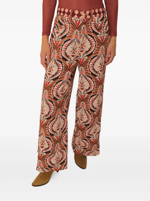 FARM Rio Pineapple Jewelry-print trousers Red 329097