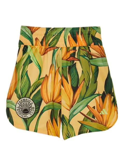 FARM Rio floral-print elastic-waist shorts Yellow JD6278