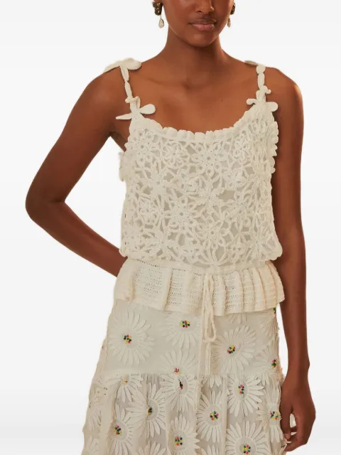 FARM Rio crochet top White 321766
