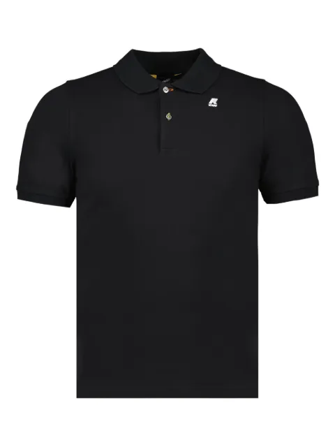 K-Way Vinnie two-button piqué polo shirt Black K7121MW