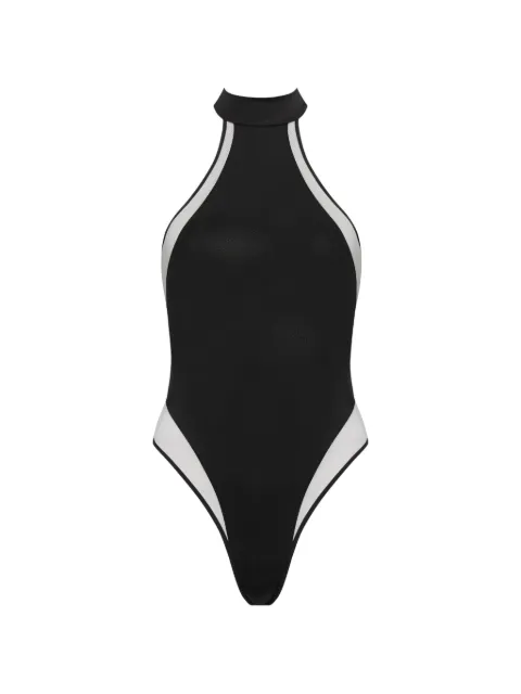Maison Close Minuit halterneck swimsuit Black 563582