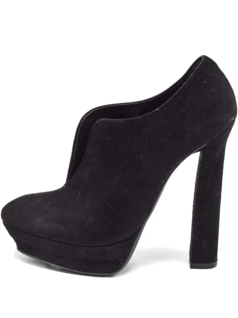 Bottega Veneta Pre-Owned 140mm suede platform boots Black 1003125