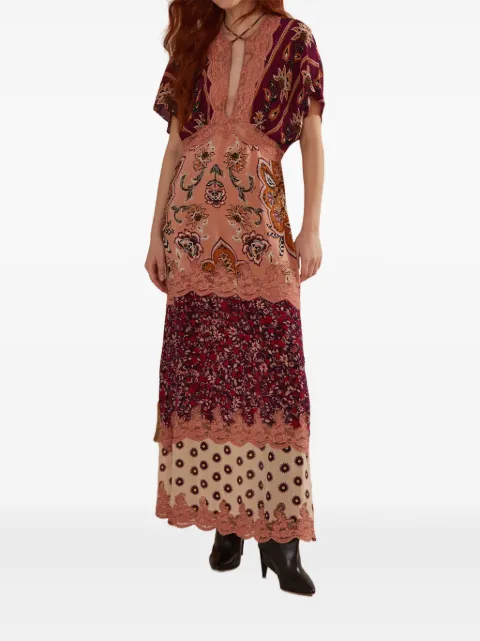 FARM Rio Glam Tapestry floral-lace dress Pink 325115