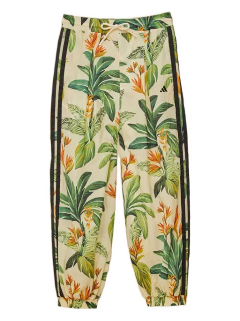 FARM Rio x Adidas Tropical Breeze-print trousers Neutrals JD6300