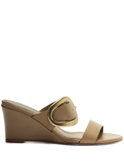 FARM Rio buckled mules Brown 342987