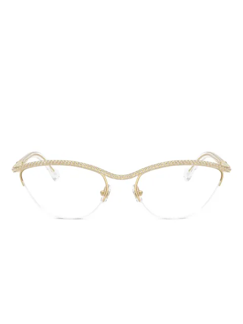 Swarovski Eyewear crystal-embellished cat-eye glasses Gold SK1026