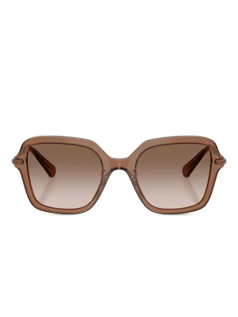 Swarovski Eyewear crystal-embellished square-frame sunglasses Brown SK6040