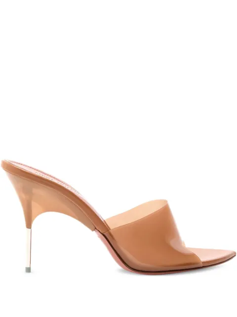 Amina Muaddi 95mm Alexa stiletto mules Neutrals 13S361099BIA