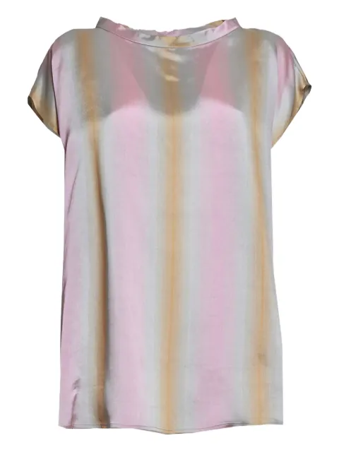 ASPESI stripe-print short-sleeves top Pink 5640P09801994