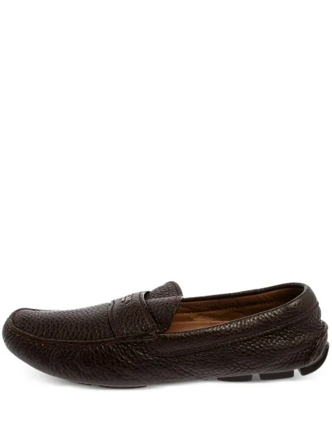 Prada Pre-Owned leather penny loafers Brown 368785