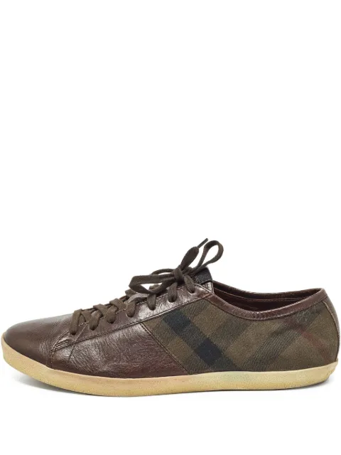 Burberry Pre-Owned leather sneakers Brown 977772