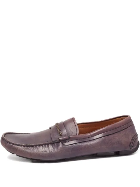 Giorgio Armani Pre-Owned leather loafers Brown 645196